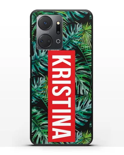 Именной чехол Монстера силиконовый для Honor X7a