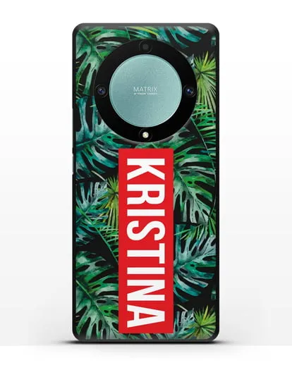 Именной чехол Монстера силиконовый для Honor X9a