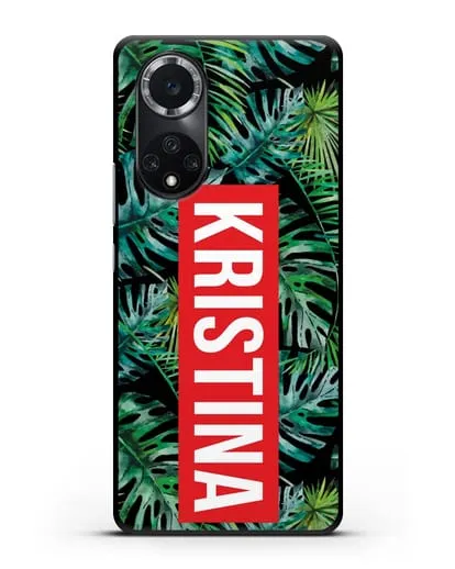 Именной чехол Монстера силиконовый для Huawei Nova 9