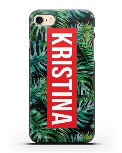 Именной чехол Монстера силиконовый для iPhone 7