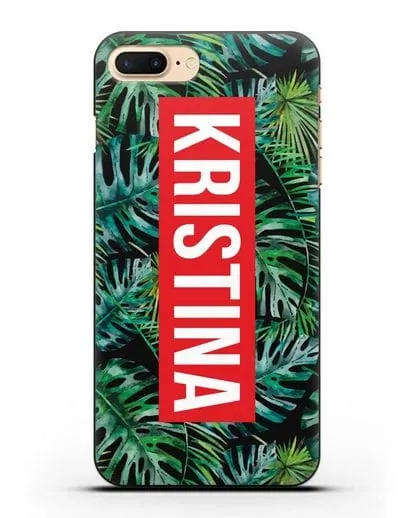 Именной чехол Монстера силиконовый для iPhone 7 Plus