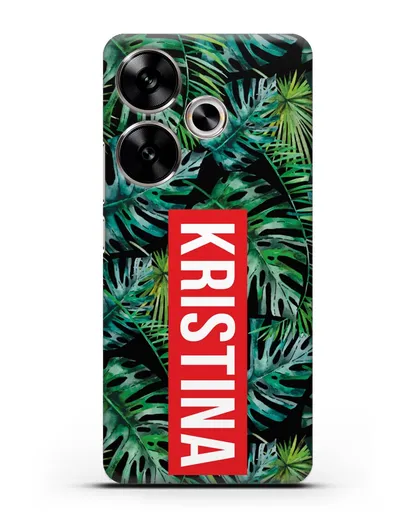 Именной чехол Монстера силиконовый для Xiaomi Poco F6