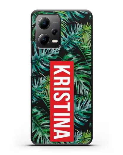 Именной чехол Монстера силиконовый для Xiaomi Poco X5