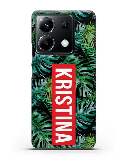 Именной чехол Монстера силиконовый для Xiaomi Poco X6