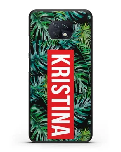 Именной чехол Монстера силиконовый для Xiaomi Redmi Note 9T