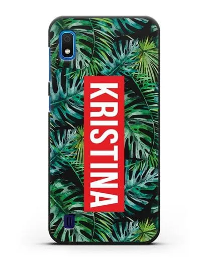 Именной чехол Монстера силиконовый для Samsung Galaxy A10 [SM-A105F]