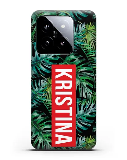 Именной чехол Монстера силиконовый для Xiaomi 14