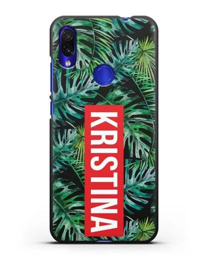 Именной чехол Монстера силиконовый для Xiaomi Redmi Note 7