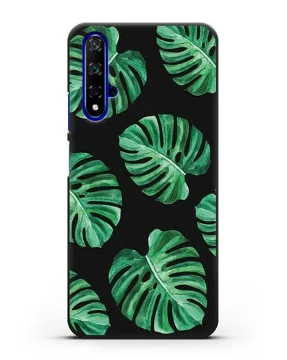 Чехол Тропические листья силиконовый для Honor 20