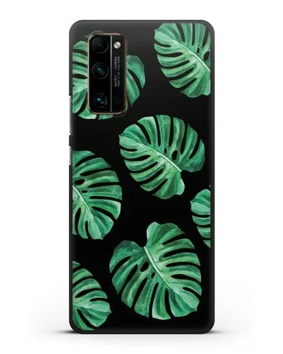 Чехол Тропические листья силиконовый для Honor 30 Pro Plus