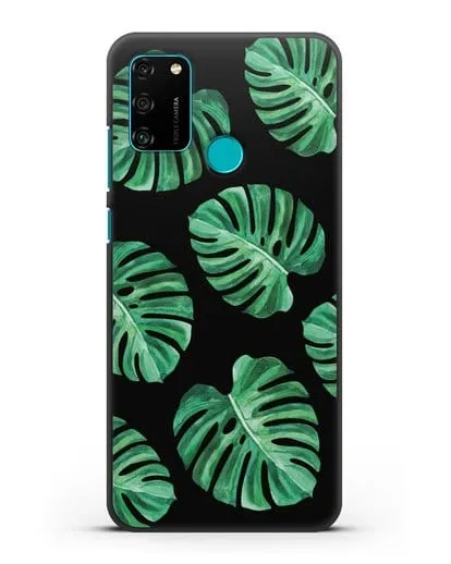 Чехол Тропические листья силиконовый для Honor 9A