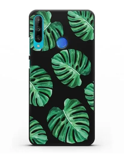 Чехол Тропические листья силиконовый для Honor 9C