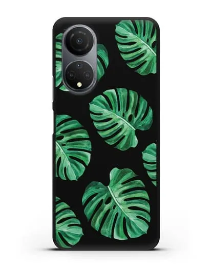 Чехол Тропические листья силиконовый для Honor X7