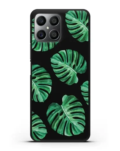 Чехол Тропические листья силиконовый для Honor X8