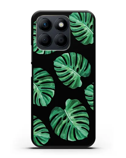 Чехол Тропические листья силиконовый для Honor X8b