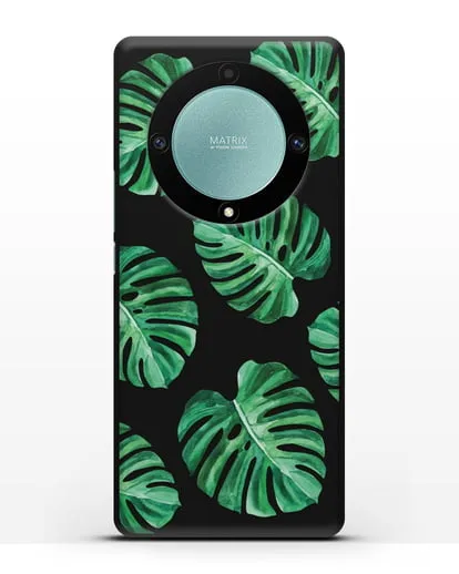 Чехол Тропические листья силиконовый для Honor X9a