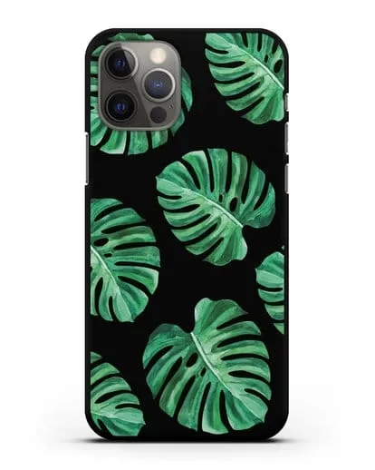 Чехол Тропические листья силиконовый для iPhone 12 Pro