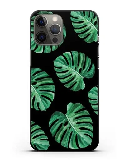 Чехол Тропические листья силиконовый для iPhone 12 Pro Max