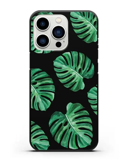 Чехол Тропические листья силиконовый для iPhone 13 Pro