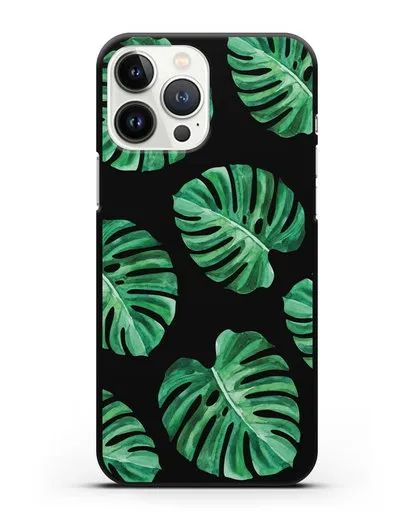Чехол Тропические листья силиконовый для iPhone 13 Pro Max