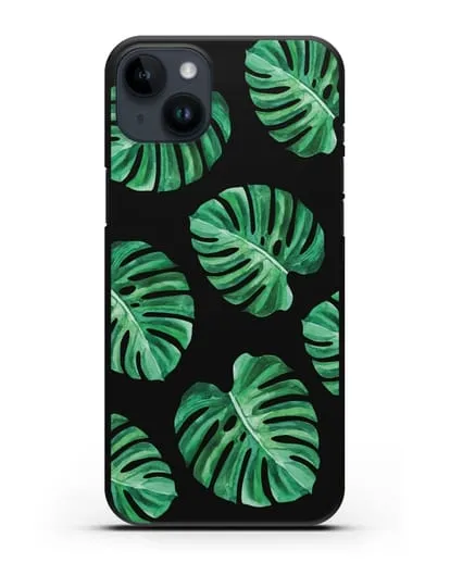 Чехол Тропические листья силиконовый для iPhone 14 Plus