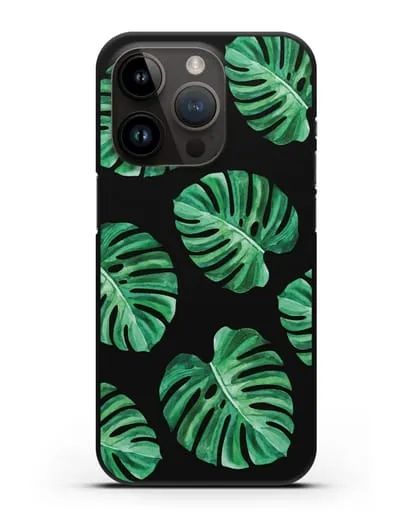 Чехол Тропические листья силиконовый для iPhone 14 Pro