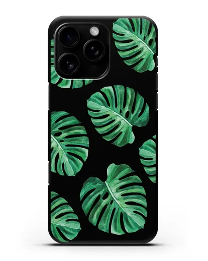 Чехол Тропические листья силиконовый для iPhone 16 Pro Max