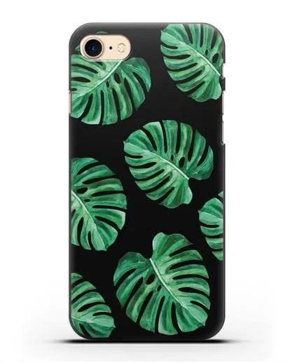 Чехол Тропические листья силиконовый для iPhone 7