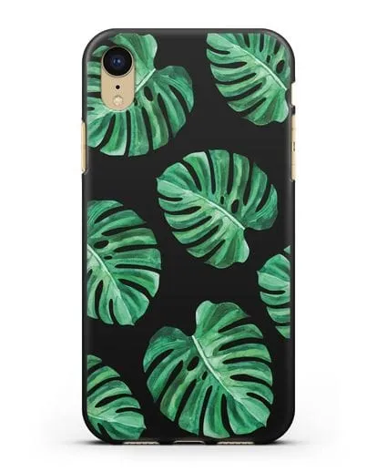 Чехол Тропические листья силиконовый для iPhone XR