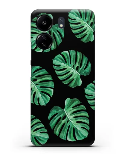 Чехол Тропические листья силиконовый для Xiaomi Poco C65