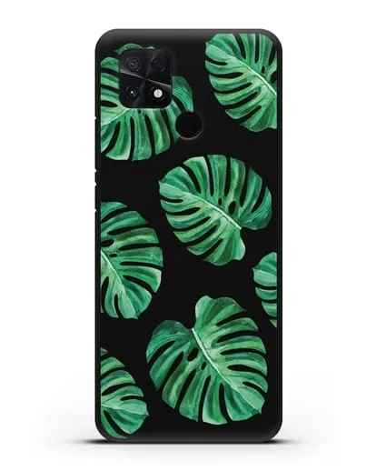 Чехол Тропические листья силиконовый для Xiaomi Poco C40