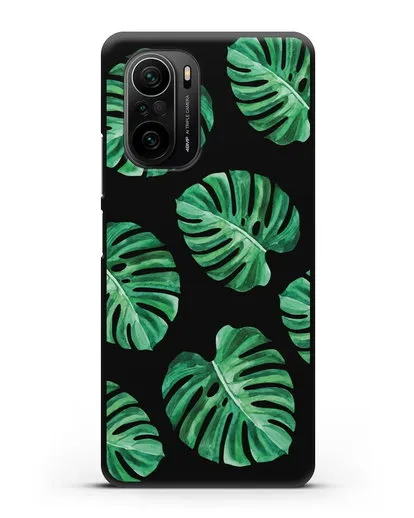 Чехол Тропические листья силиконовый для Xiaomi Poco F3