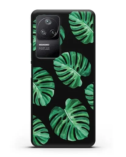 Чехол Тропические листья силиконовый для Xiaomi Poco F4
