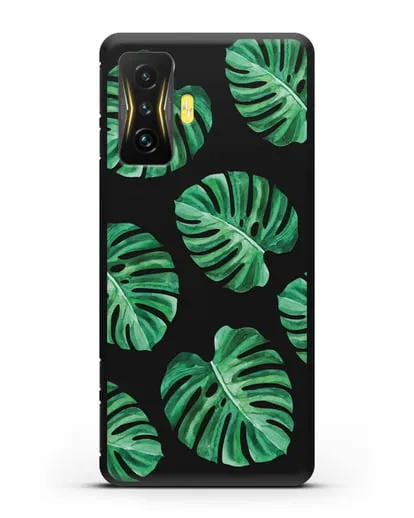 Чехол Тропические листья силиконовый для Xiaomi Poco F4 GT