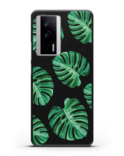 Чехол Тропические листья силиконовый для Xiaomi Poco F5 Pro