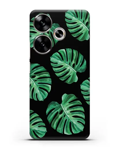 Чехол Тропические листья силиконовый для Xiaomi Poco F6