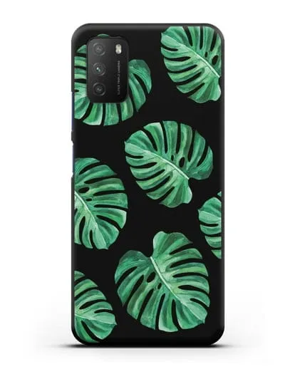Чехол Тропические листья силиконовый для Xiaomi Poco M3
