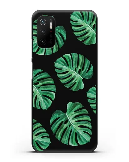 Чехол Тропические листья силиконовый для Xiaomi Poco M3 Pro