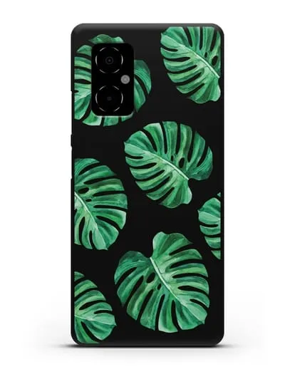 Чехол Тропические листья силиконовый для Xiaomi Poco M4 5G