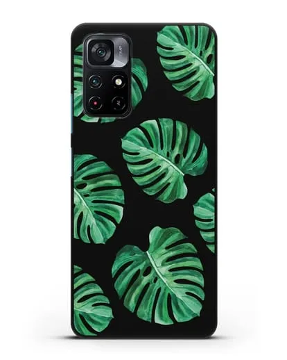 Чехол Тропические листья силиконовый для Xiaomi Poco M4 Pro 5G