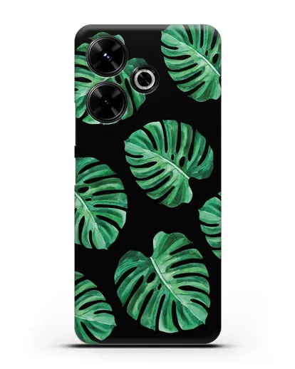 Чехол Тропические листья силиконовый для Xiaomi Poco M6