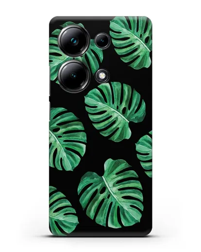 Чехол Тропические листья силиконовый для Xiaomi Poco M6 Pro