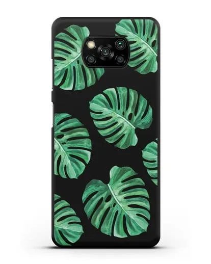 Чехол Тропические листья силиконовый для Xiaomi Poco X3
