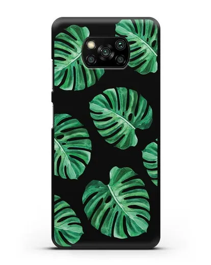 Чехол Тропические листья силиконовый для Xiaomi Poco X3 Pro