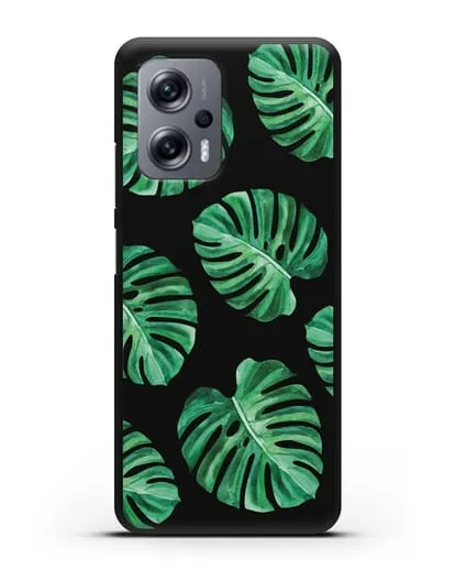 Чехол Тропические листья силиконовый для Xiaomi Poco X4 GT