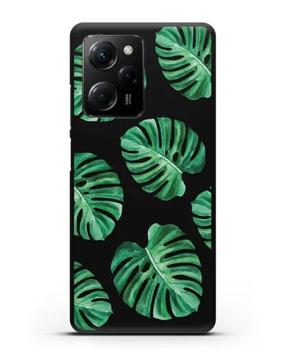 Чехол Тропические листья силиконовый для Xiaomi Poco X5 Pro