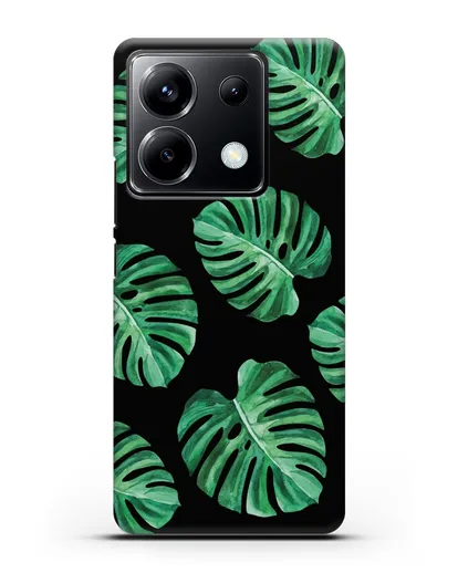 Чехол Тропические листья силиконовый для Xiaomi Poco X6