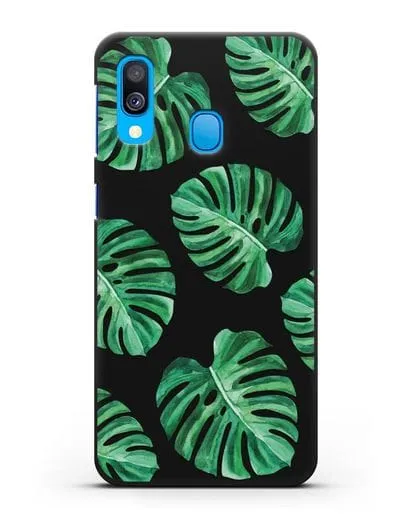 Чехол Тропические листья силиконовый для Samsung Galaxy A40 [SM-A405F]