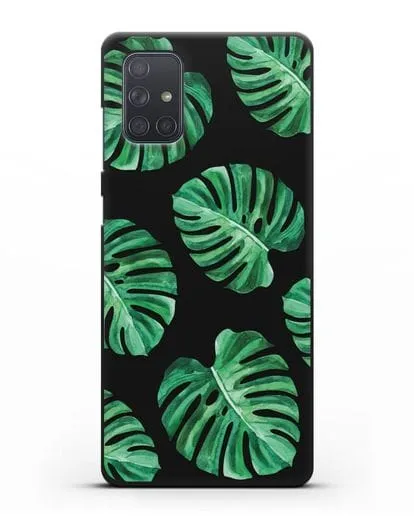 Чехол Тропические листья силиконовый для Samsung Galaxy A71 [SM-A715F]