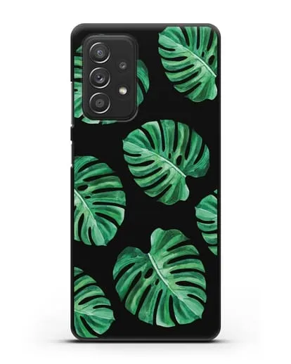 Чехол Тропические листья силиконовый для Samsung Galaxy A53
